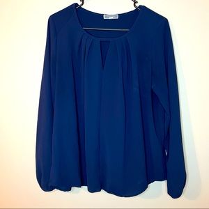 Pleione Navy Blouse